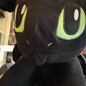 Build-A-Bear Black Plush with Green Accents